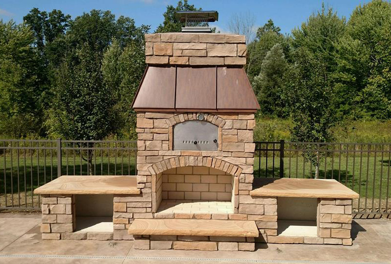 Outdoor Kitchen Inspiration Brick, Outdoor Fireplace Pizza Oven Combo Kits Canada