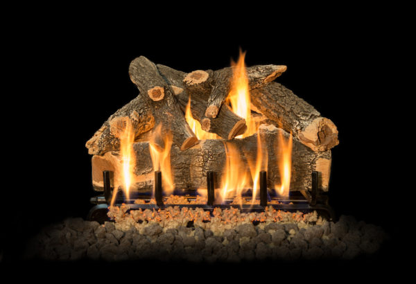 Outdoor fireplace gas wood
