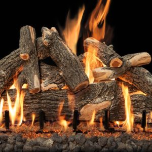 gas log fireplace set