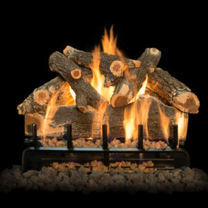 outdoor gas burning logs