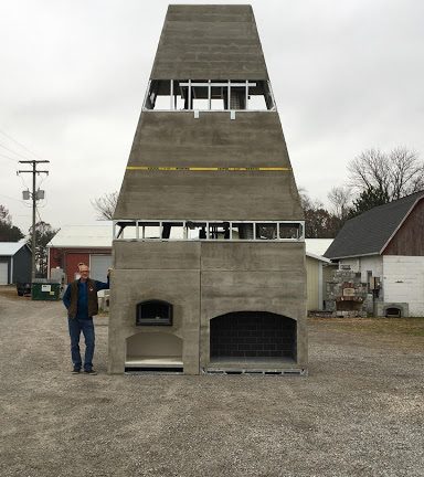 custom outdoor brick oven with chimney