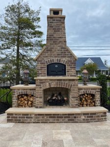 Combo Unit brick oven & fireplace
